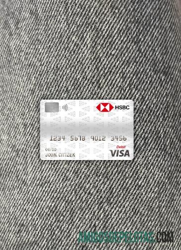 Cartão de débito Visa do banco HSBC tcheco Photolook Front baixar para verificação